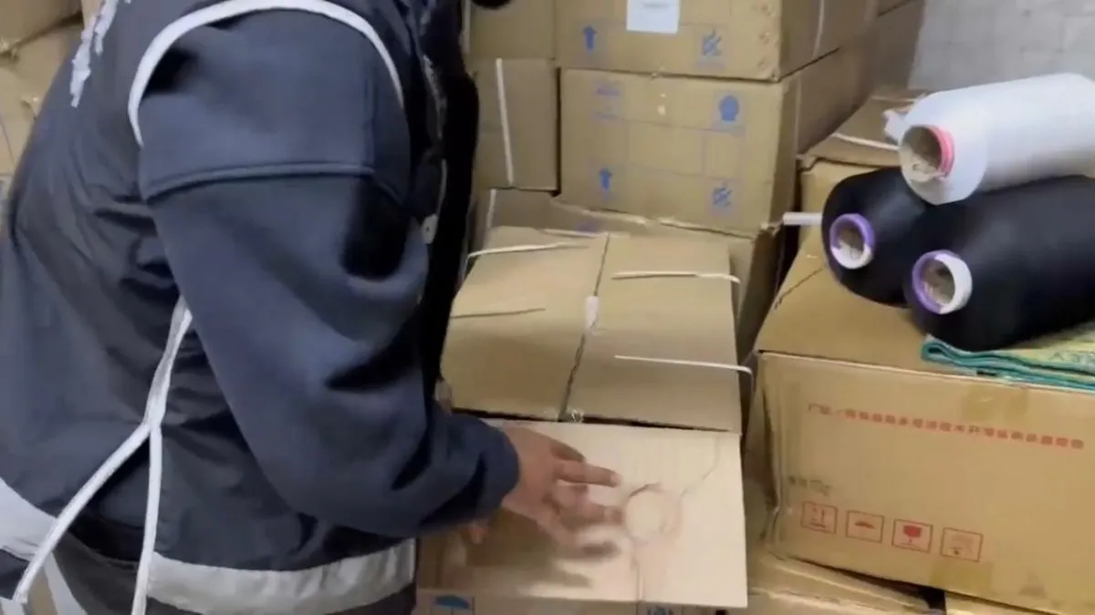10 ton kaçak iplikle yakaladılar
