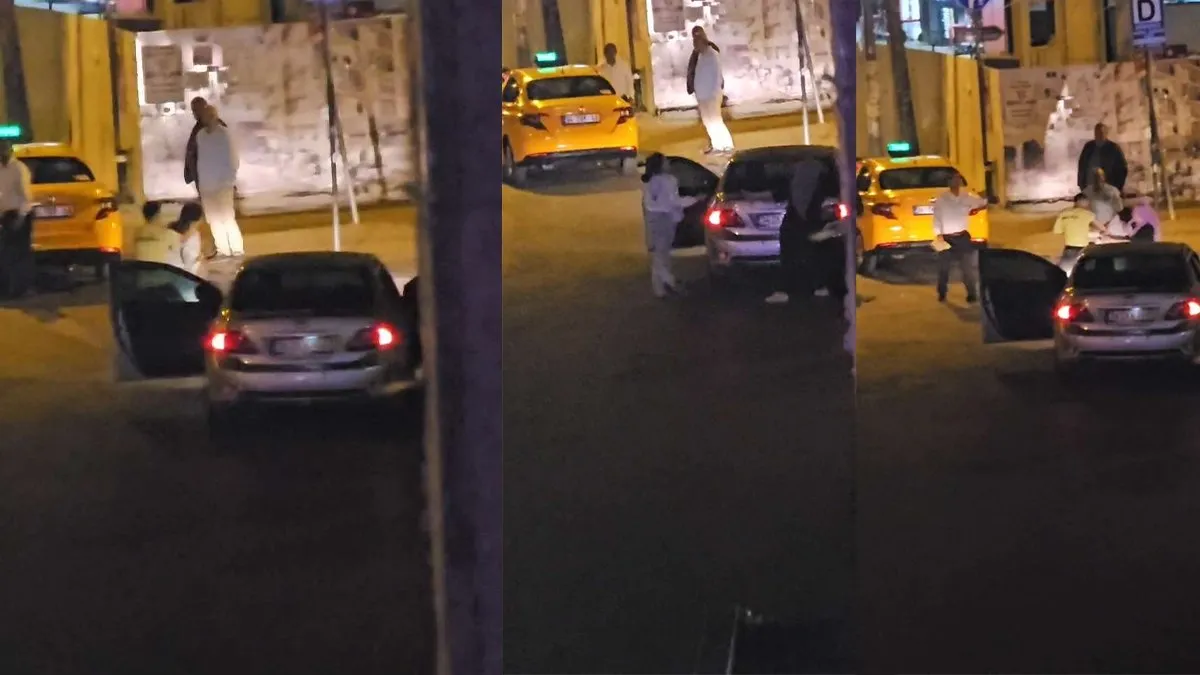 Kadını sokak ortasında yumrukladı: İmdadına bekçiler koştu!