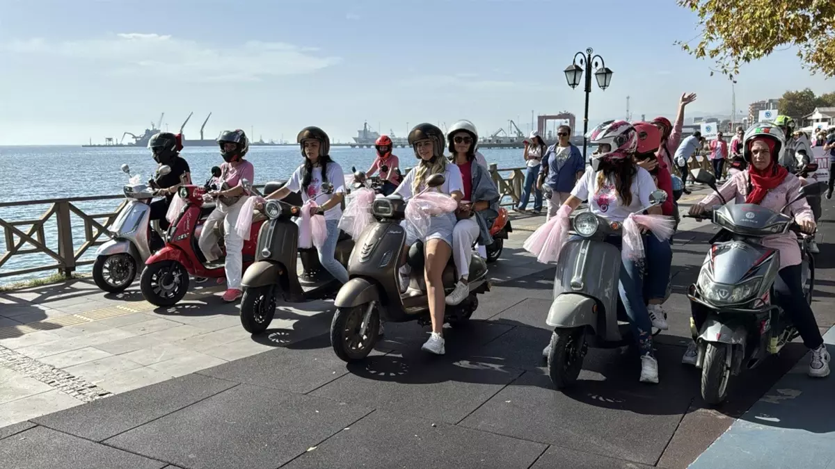 Tekirdağ’da Pembe Sürüş Etkinliği ile Meme Kanserine Dikkat Çekildi