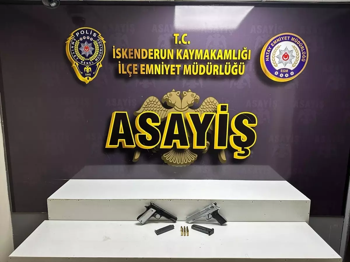 İskenderun’da Ruhsatsız Tabanca Bulundu