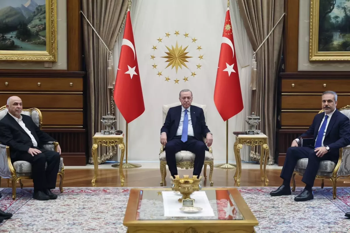 Ateşkes sonrası ilk ziyaret! Cumhurbaşkanı Erdoğan, Hamas heyetini Beştepe’de kabul etti