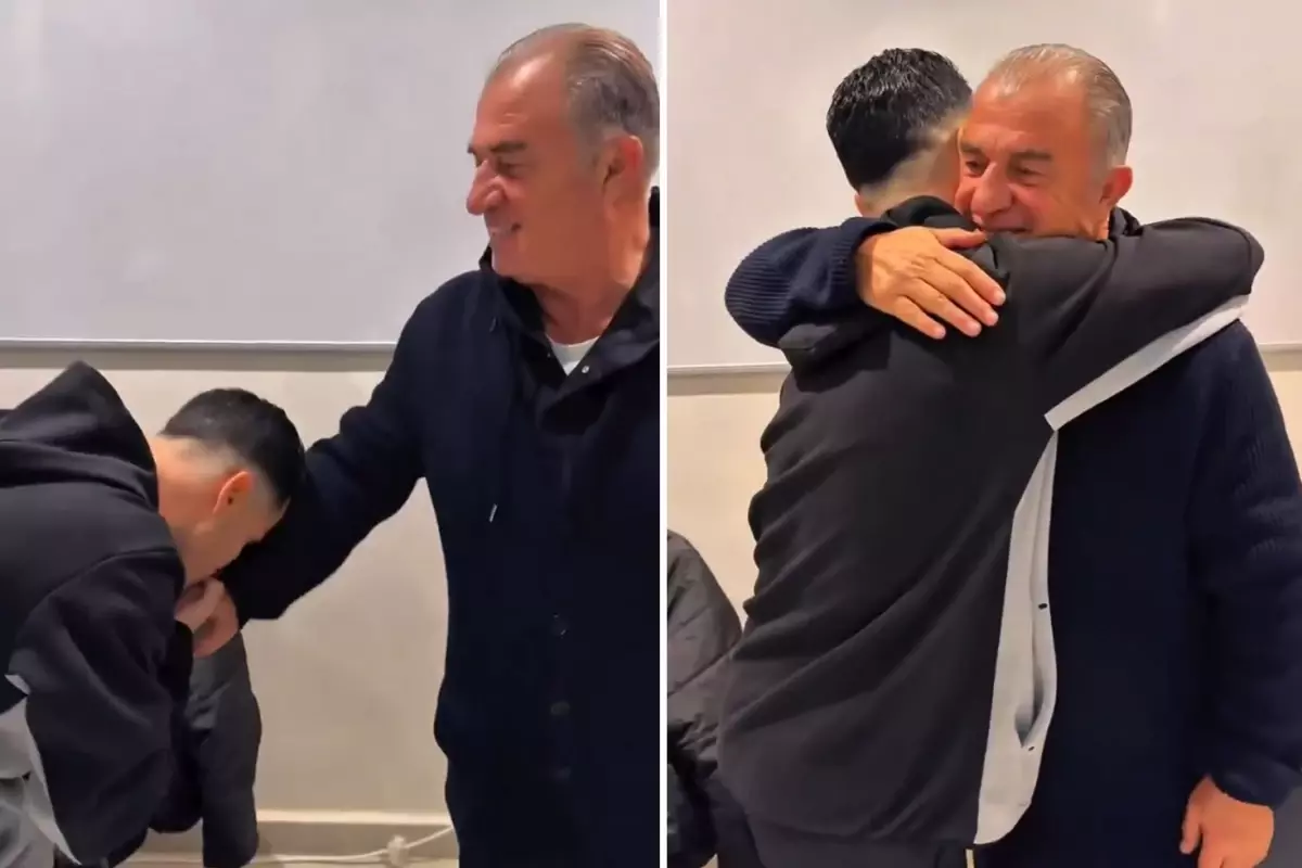 ”Adanalı Ronaldo” Fatih Terim’in elini öperek Galatasaray forması imzalattı